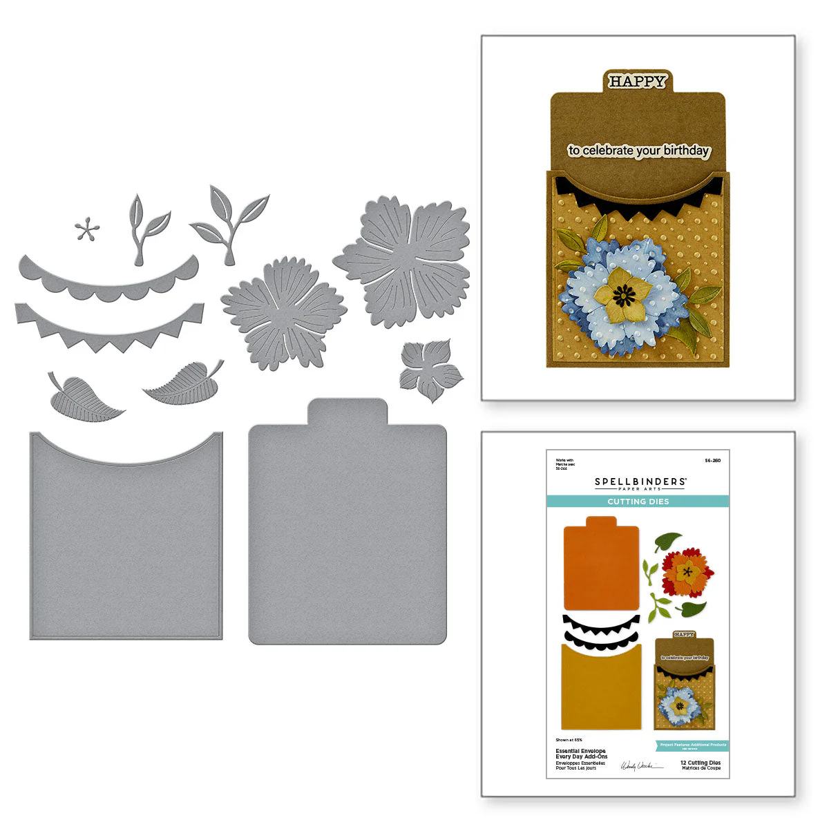 Image of Essential Envelope Every Day Add-Ons Etched Dies from the Tabbed Classics Collection by Wendy Vecchi