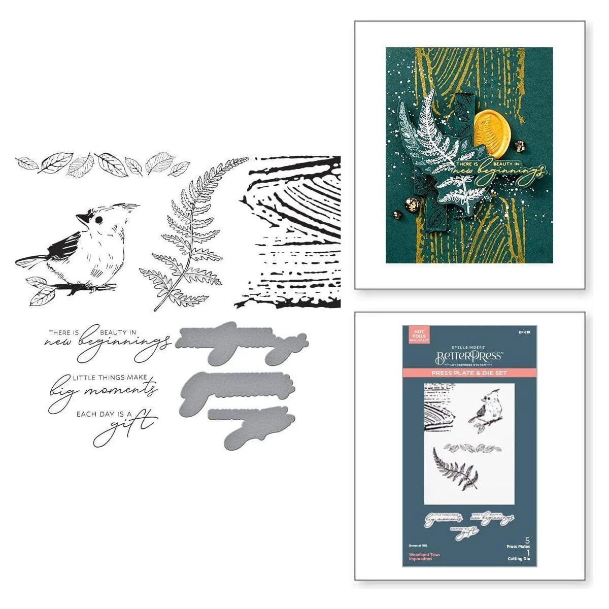 Image of Woodland Tales Impressions Press Plate & Die Set from the Woodland Tales Collection