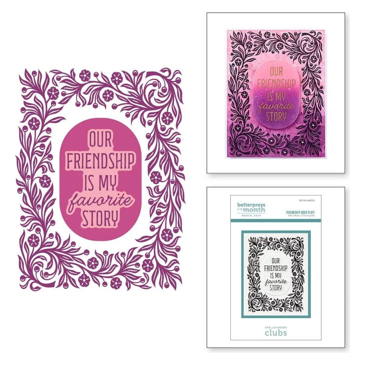Image of Friendship Book Plate - BetterPress Plate of the Month