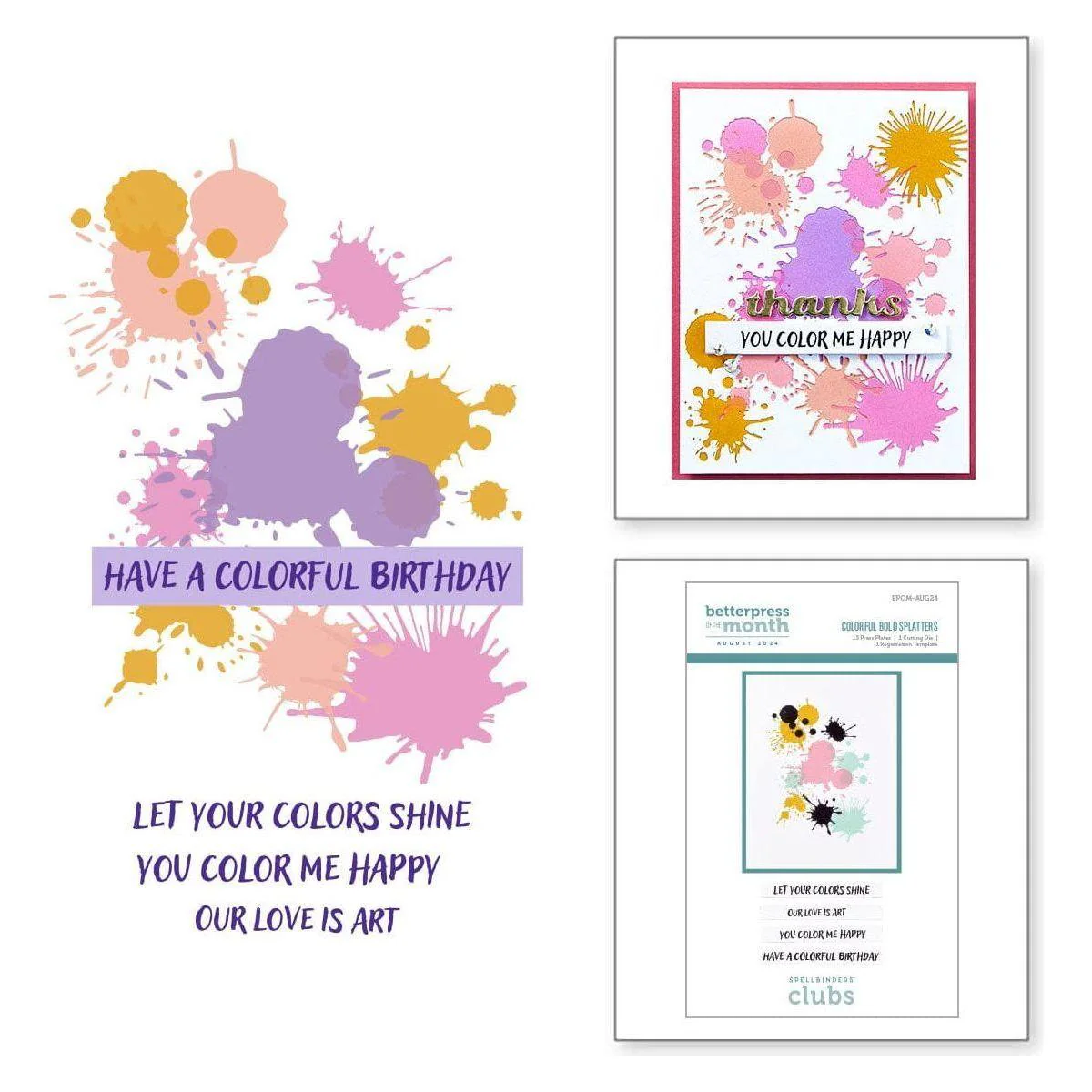 Image of Colorful Bold Splatters - BetterPress Plate of the Month