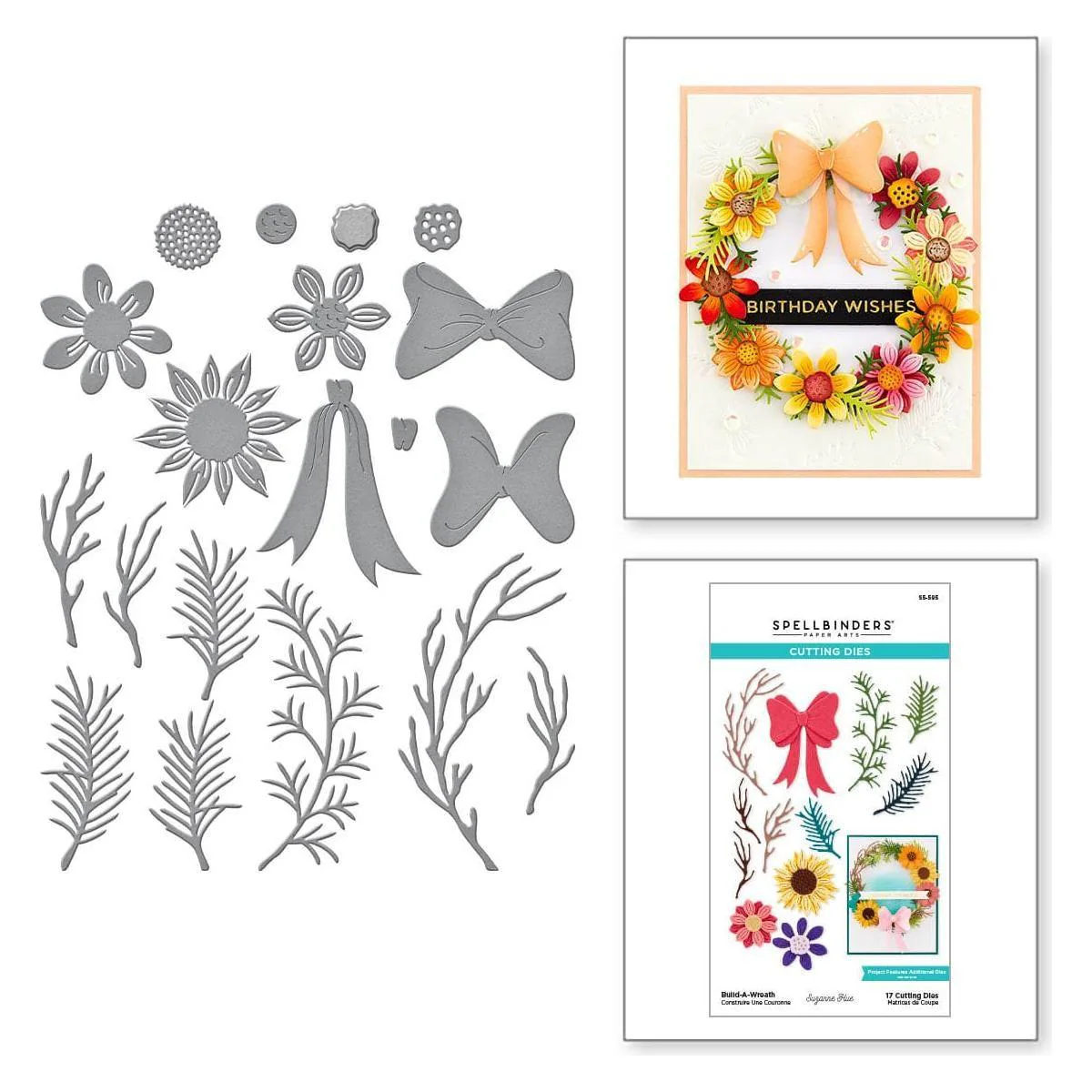 Image of Build-A-Wreath Etched Dies from the  Beautiful Wreaths Collection by Suzanne Hue