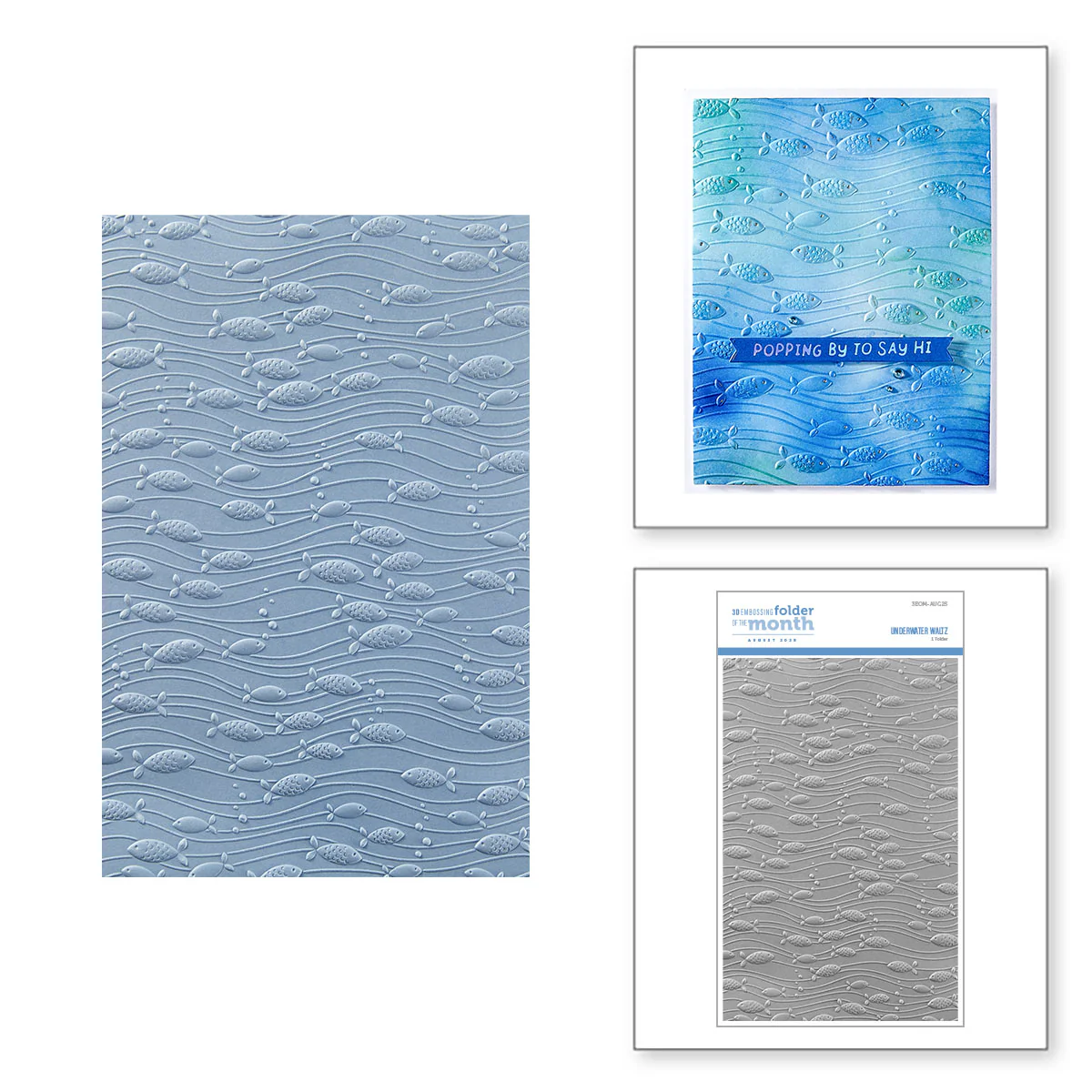 Image of Underwater Waltz - 3D Embossing Folder of the Month