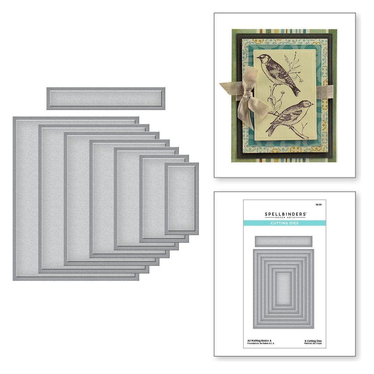 Image of A-2 Matting Basics A Card Creator Etched Dies