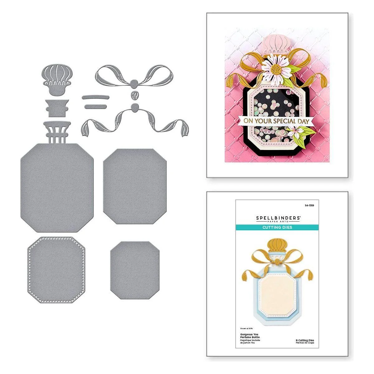 Image of Gorgeous You Perfume Bottle Etched Dies from the Gorgeous You Collection