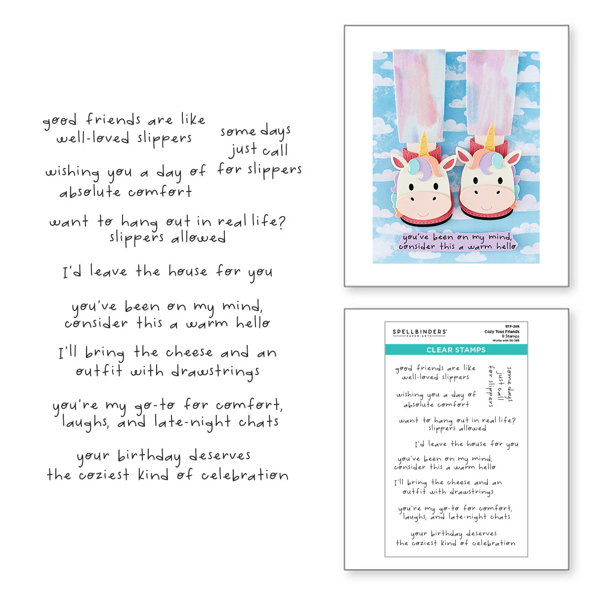 Image of Cozy Toes Friends Clear Stamp Set