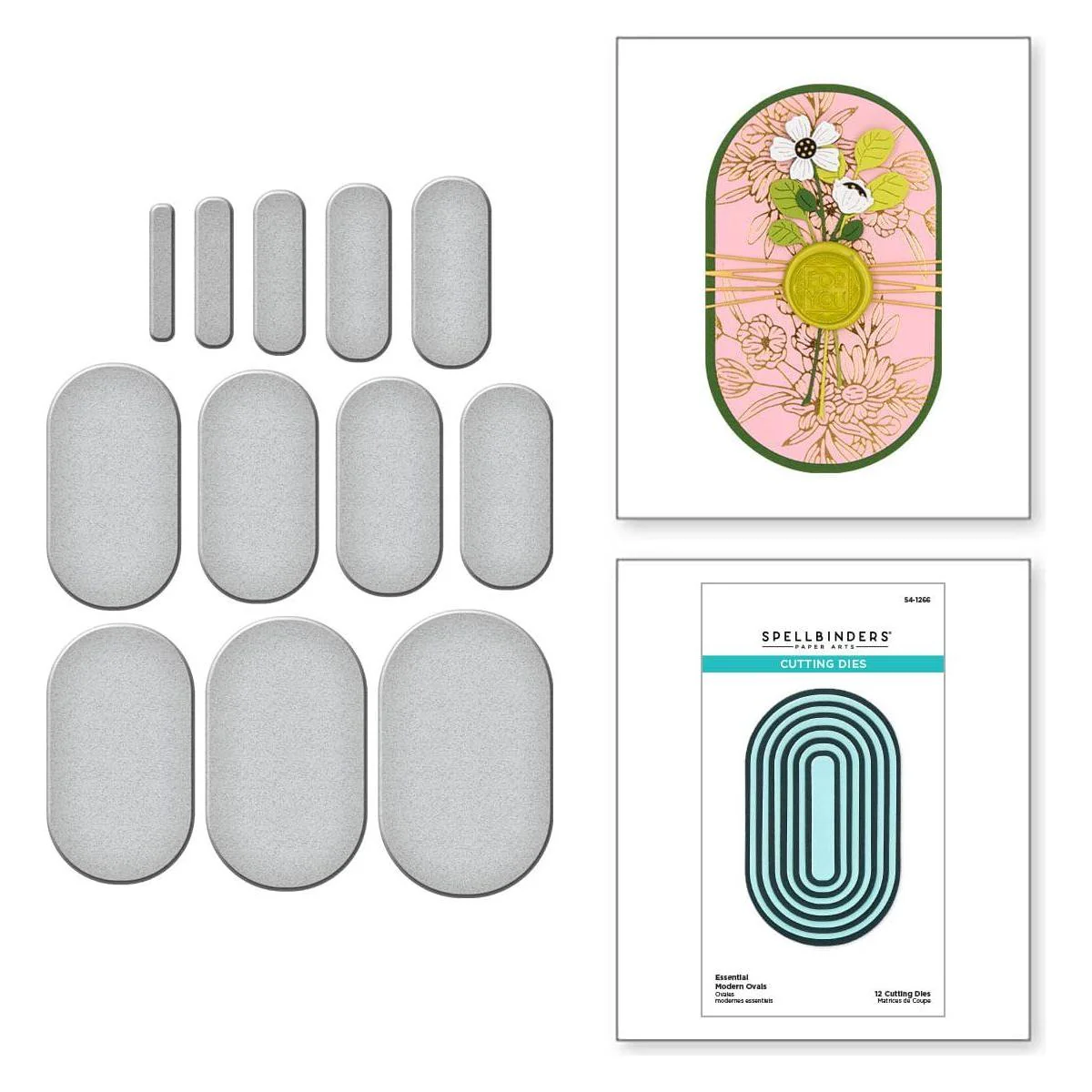 Image of Essential Modern Ovals Etched Dies from the Sealed for Summer Collection