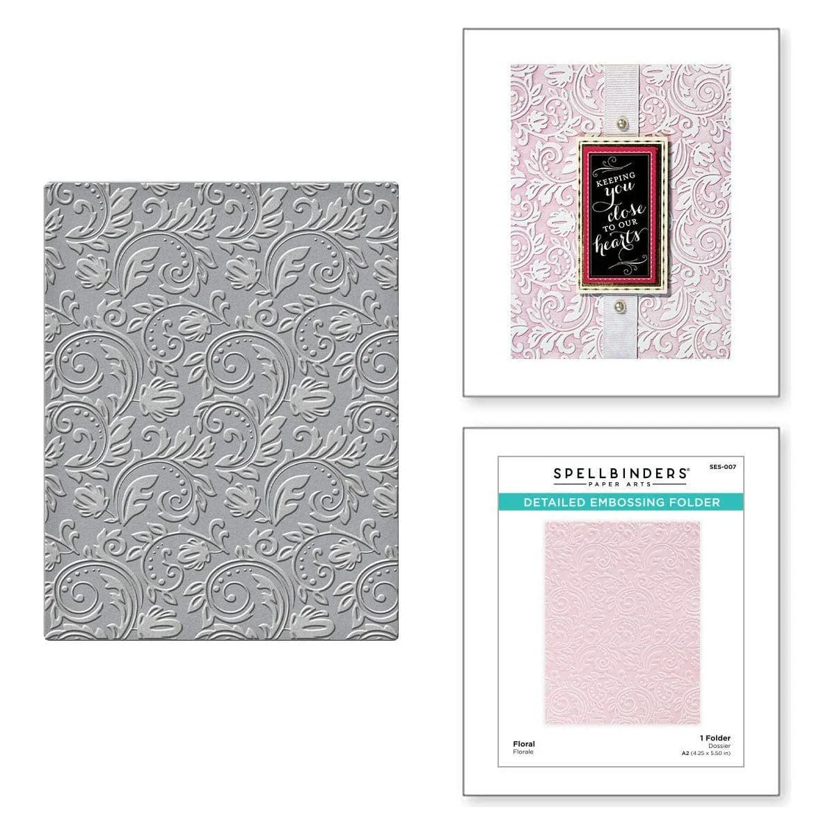 Image of Em-bossing Fold'ers Floral 4.25 x 5.5 in Single Sided