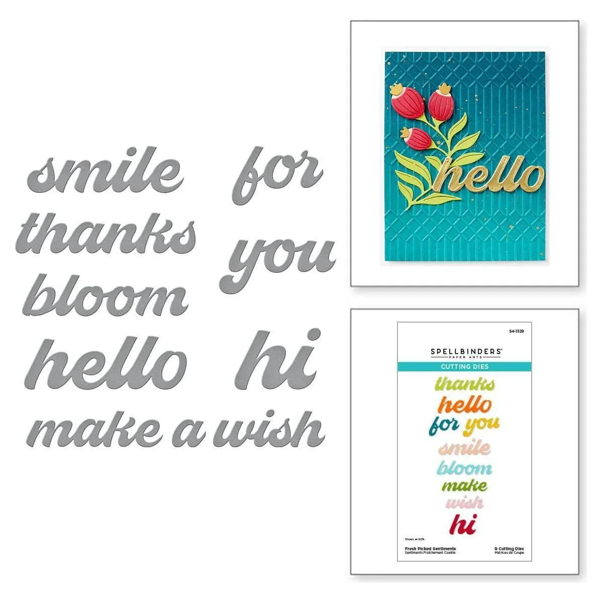 Image of Fresh Picked Sentiments Etched Dies from the Fresh Picked Collection
