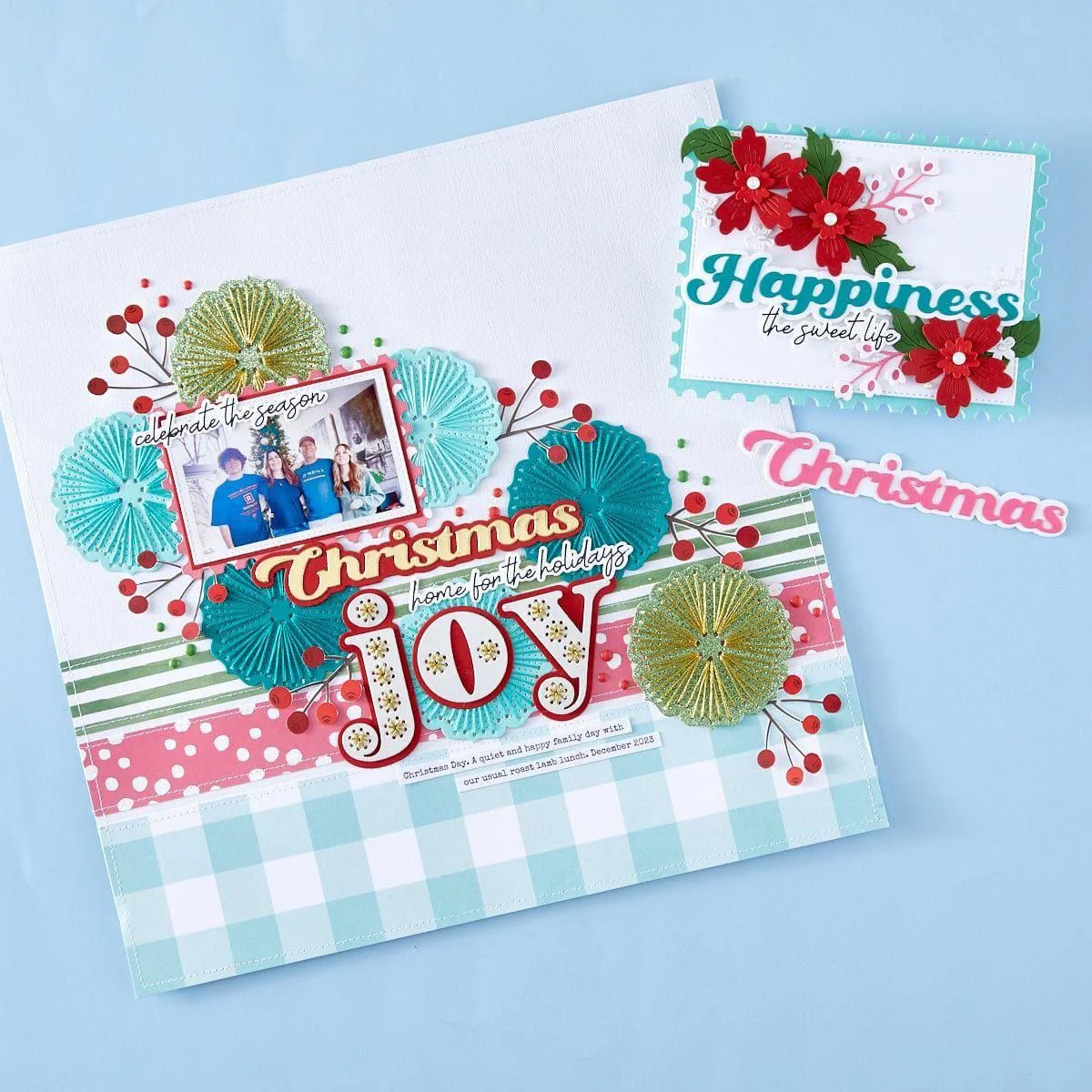 Image of Christmas Sentiments Press Plate & Die Set from the Storytelling by Spellbinders Scrapbooking Collection