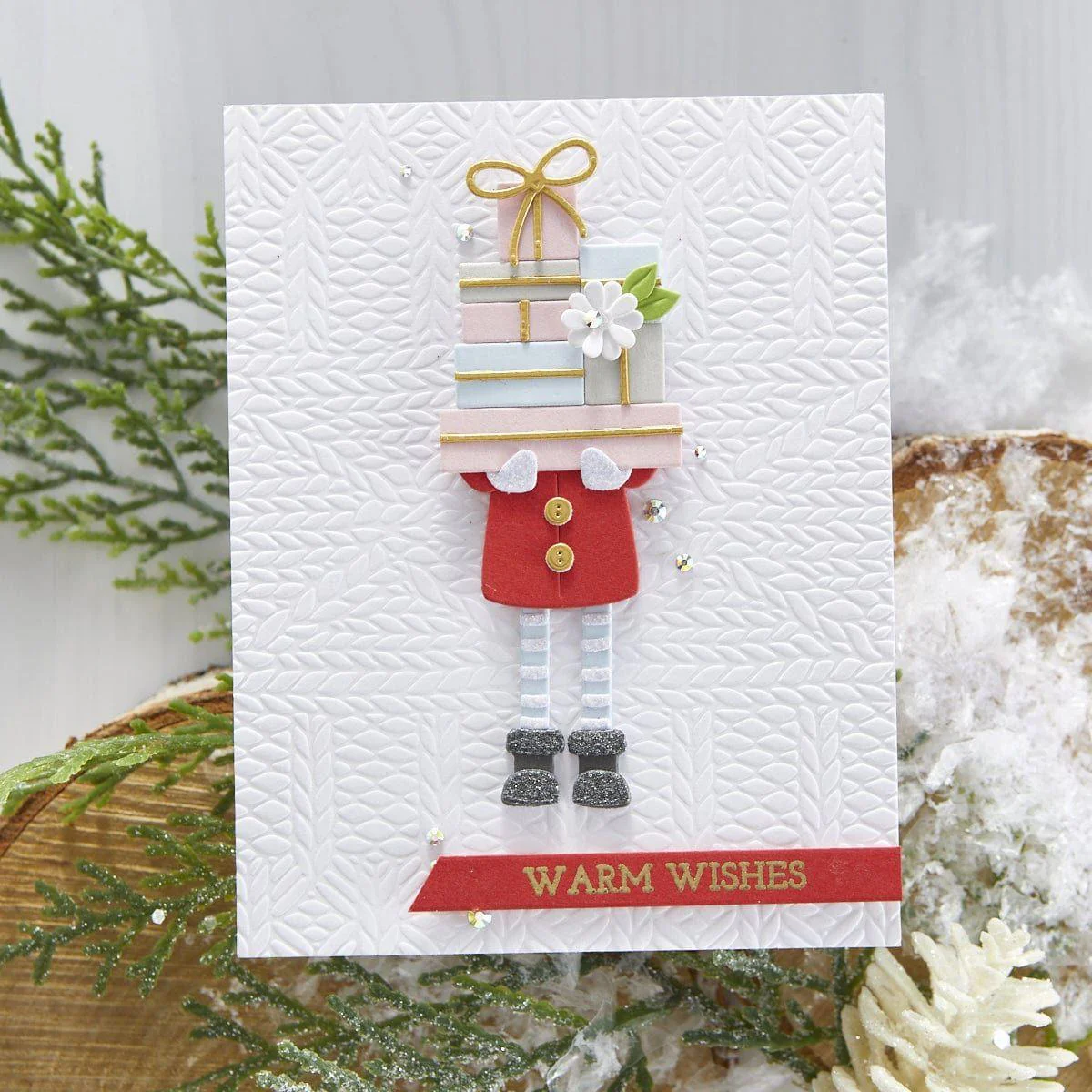 Image of Sweater Weather Embossing Folder from the Be Merry Collection