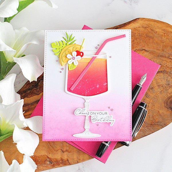 Image of Sunset in a Glass Etched Dies from the Happy Hour Collection