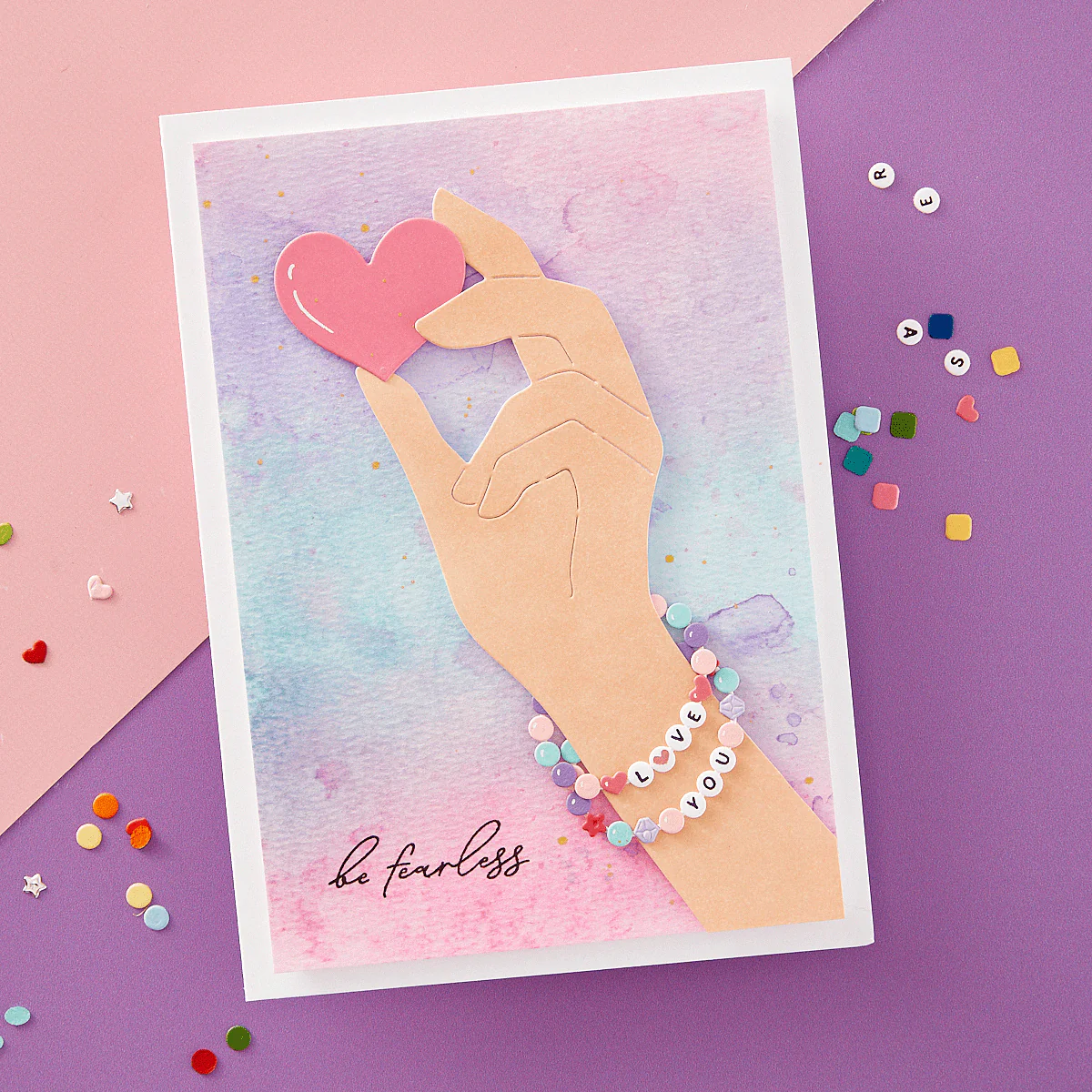 Image of Bestie Sentiments Press Plate & Die Set from the Beads of Friendship Collection