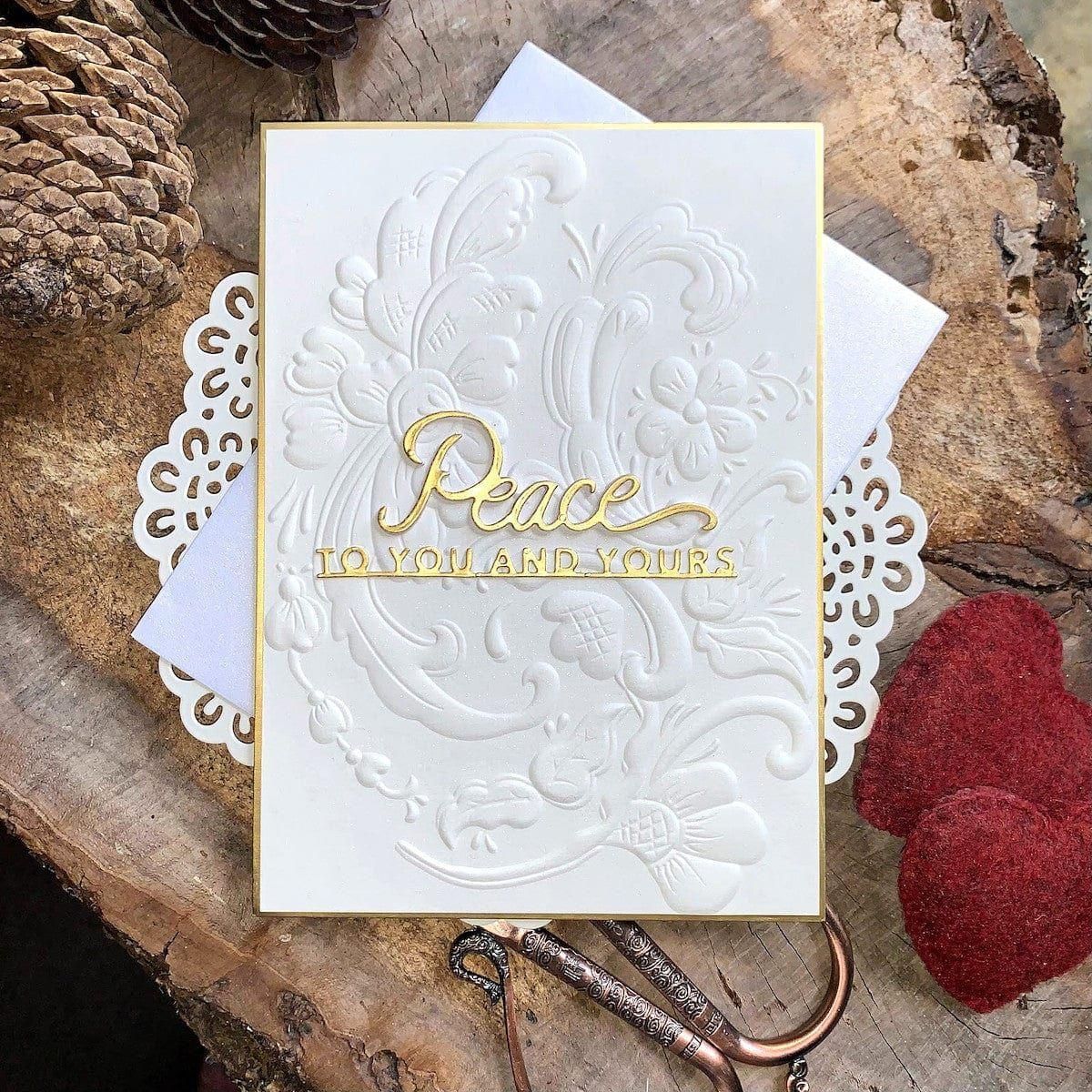 Image of Norwegian Rosemaling 3D Embossing Folder from the Winter's Grace Garden Collection by Susan Tierney-Cockburn