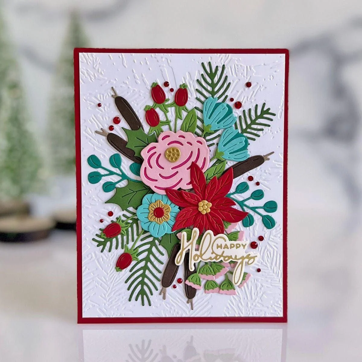 Image of Holiday Blooms Etched Dies