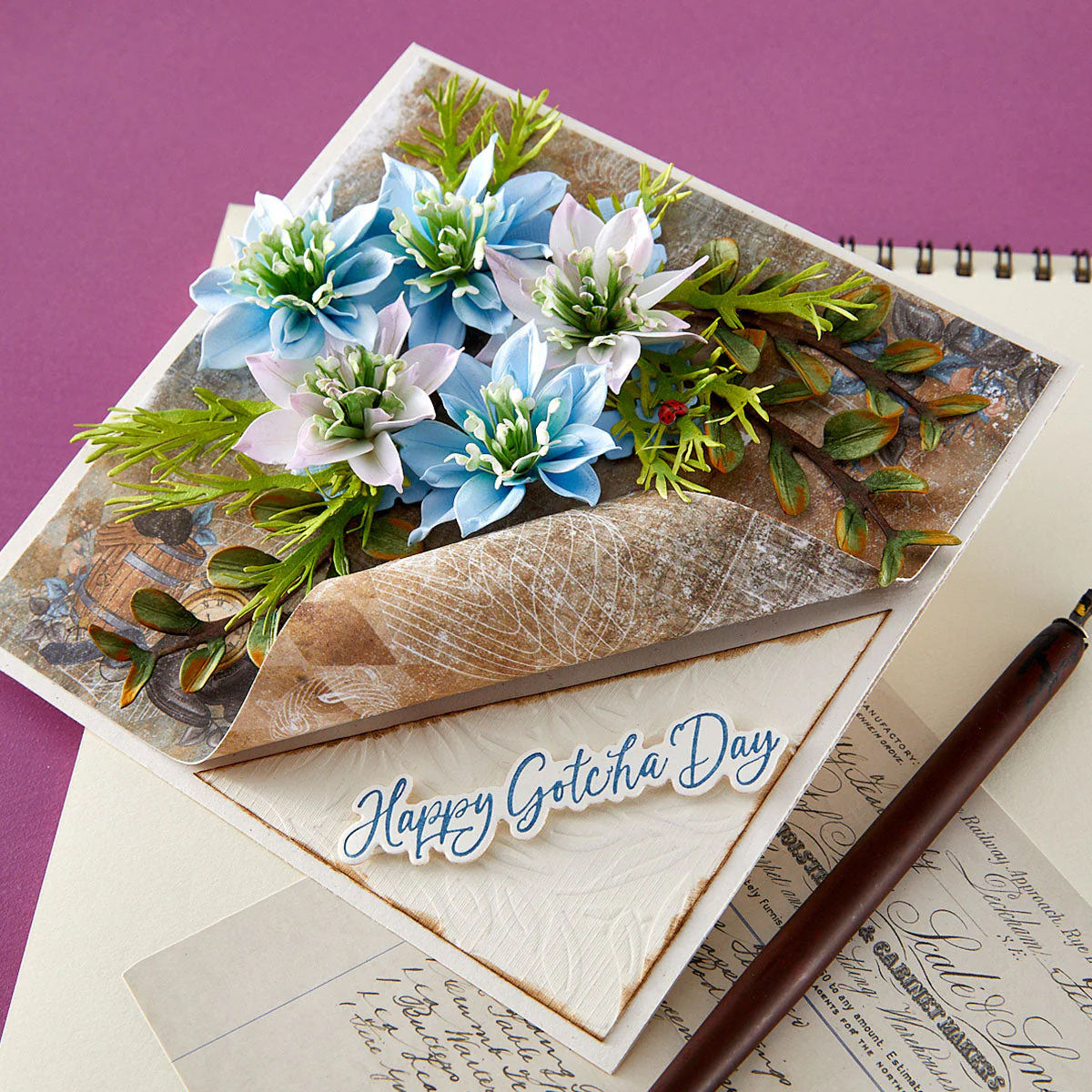 Image of Love-in-a-Mist Etched Dies by Susan Tierney-Cockburn
