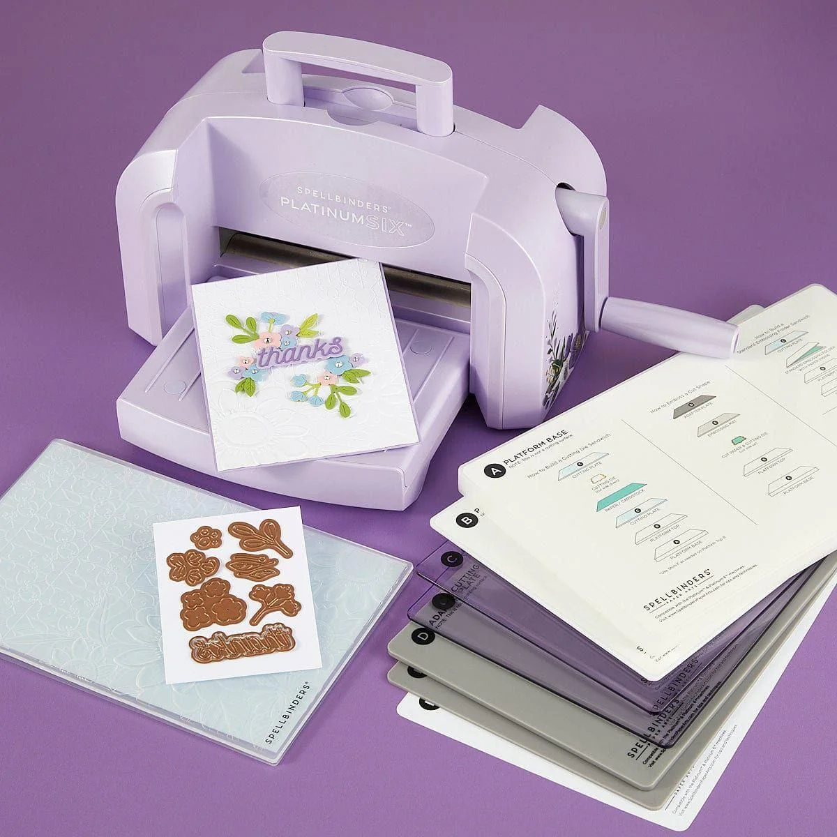 Image of Exclusive Lilac Shimmer Platinum 6 Die Cutting & Embossing Machine - 6" Platform