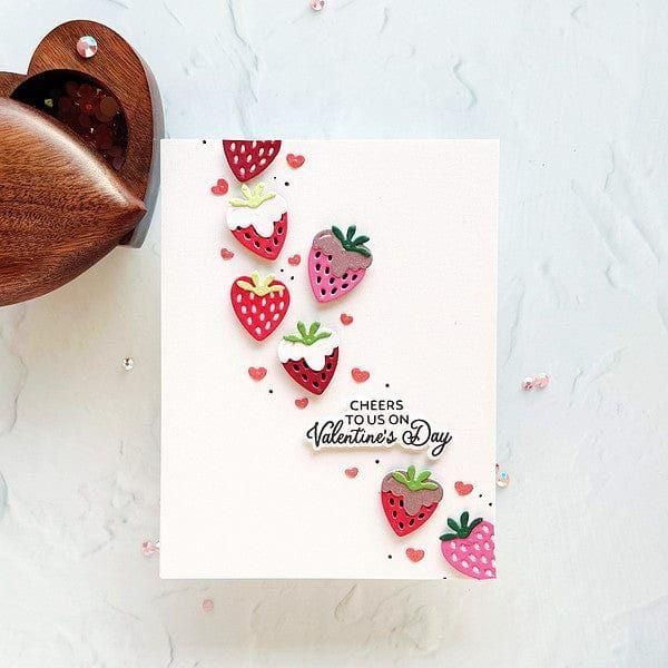 Image of Valentine Happy Hour Sentiments BetterPress Plate & Die Set