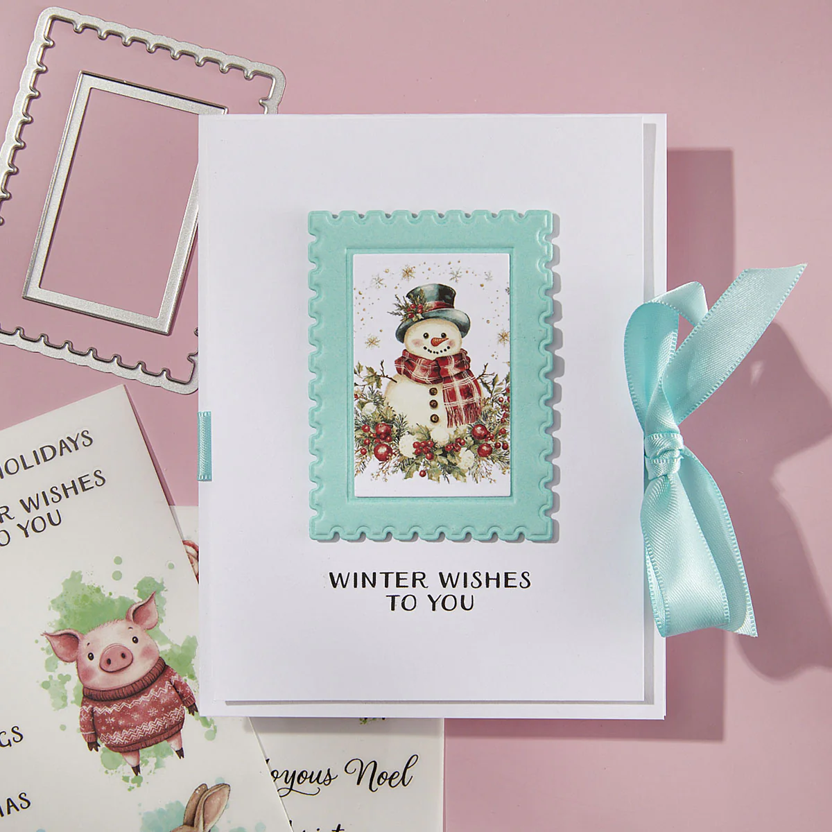 Image of Postage Stamps 3D Emboss & Cut Folder