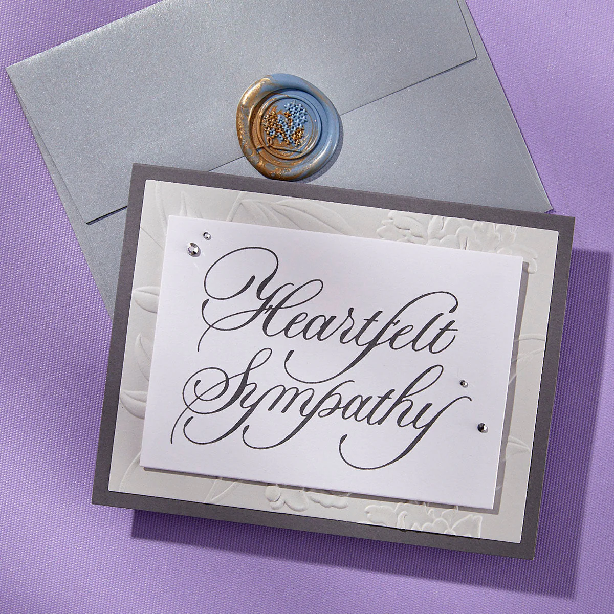 Image of Copperplate Heartfelt Sympathy BetterPress Plate by Paul Antonio