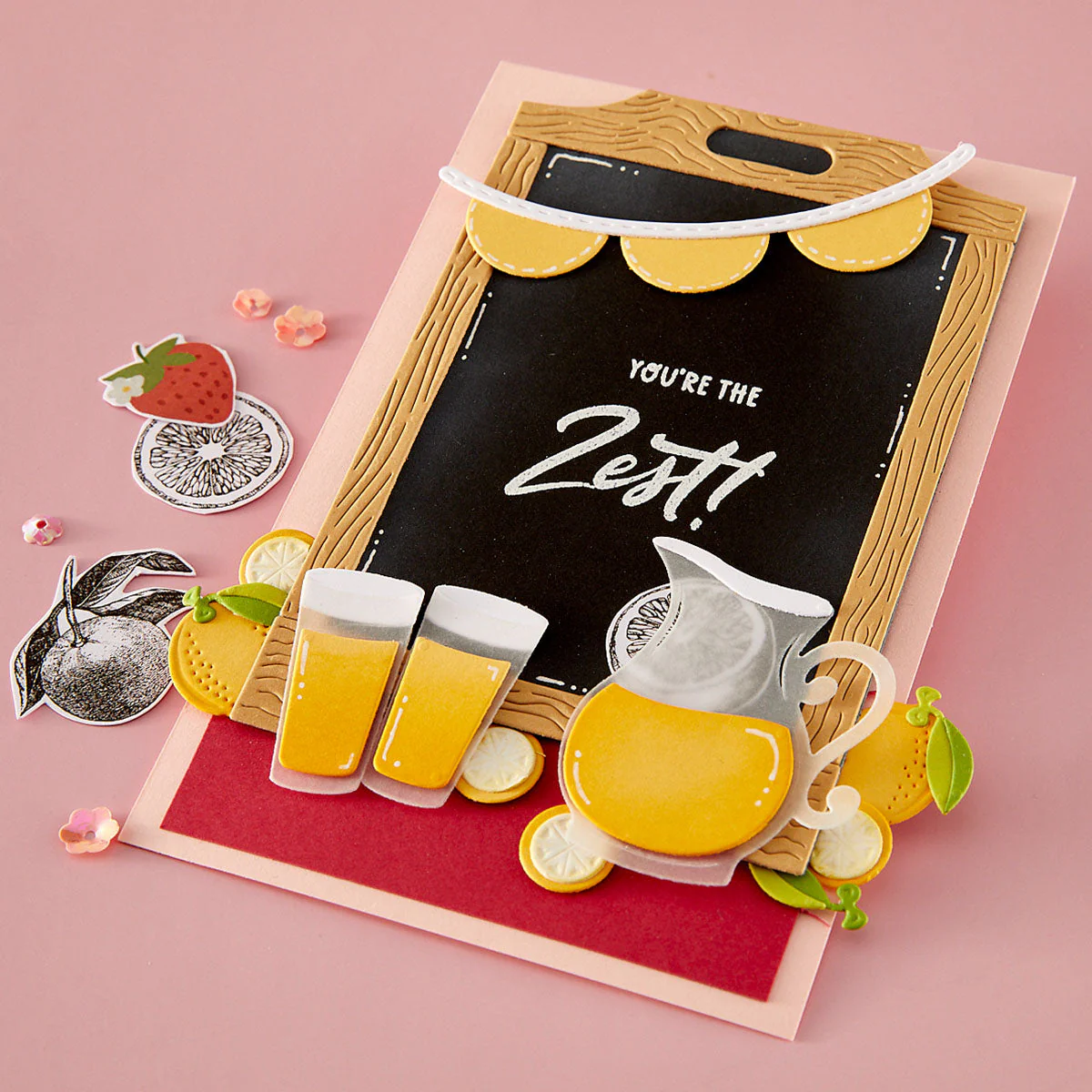 Image of Pink Lemonade Stand Etched Dies with Simple Stories
