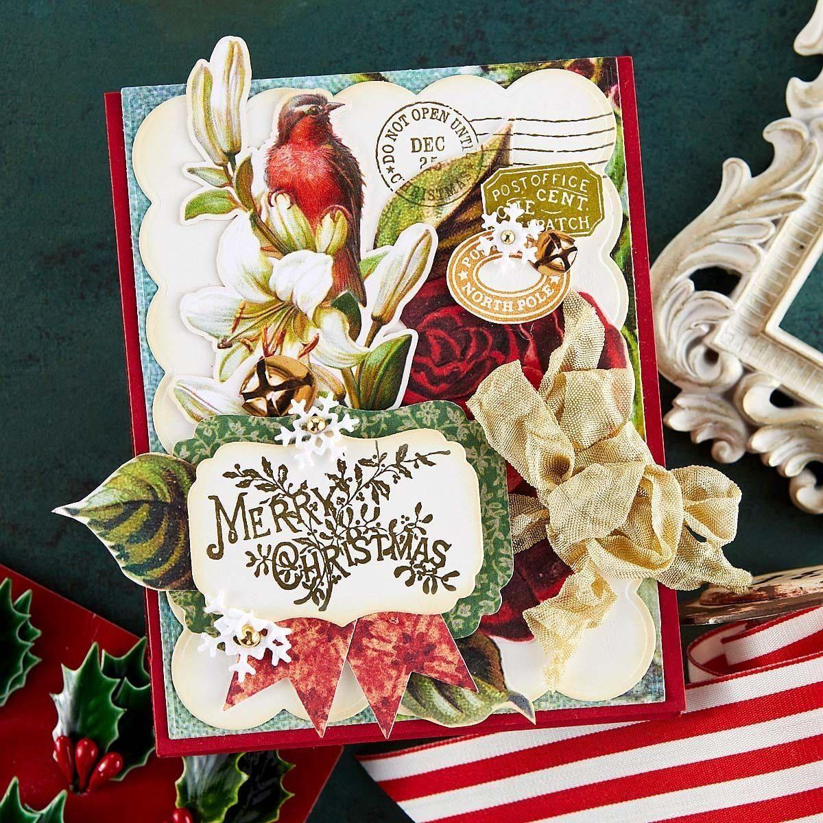 Image of Loving Christmas Wishes Sticker Pad from the Christmas Flea Market Finds Collection by Cathe Holden