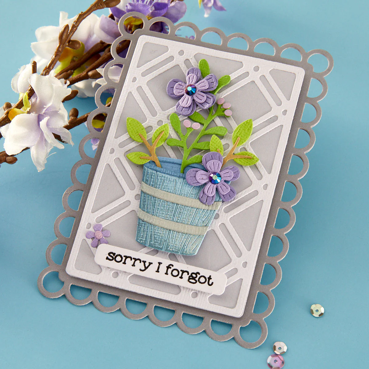 Image of Garden Planter Etched Dies by Lisa Horton