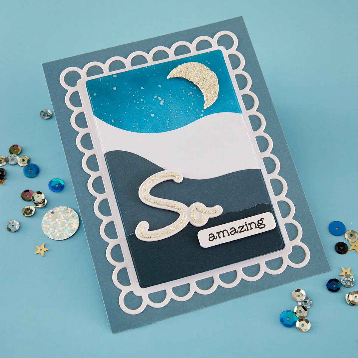 Image of So Amazing Sentiments Clear Stamp & Die Set by Lisa Horton