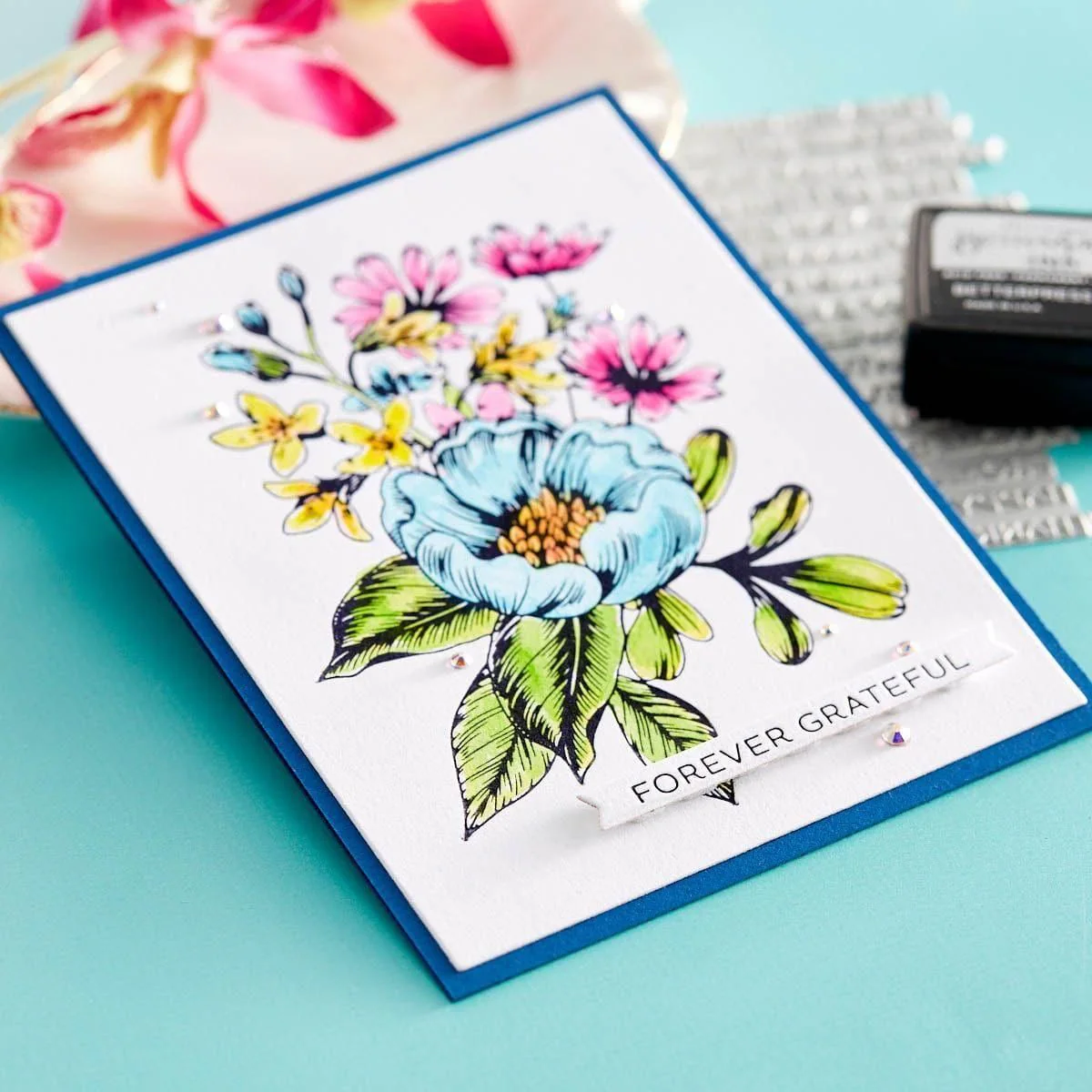 Image of Always and Forever Sentiment Strips Press Plate & Die Set