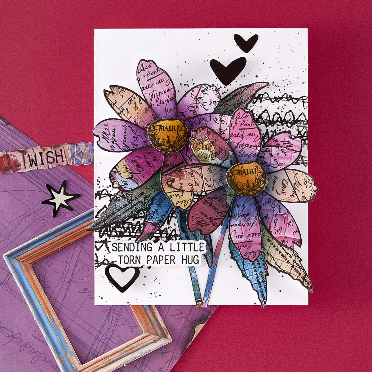 Image of Sculpted Scripted Floral Clear Stamp & Die Set