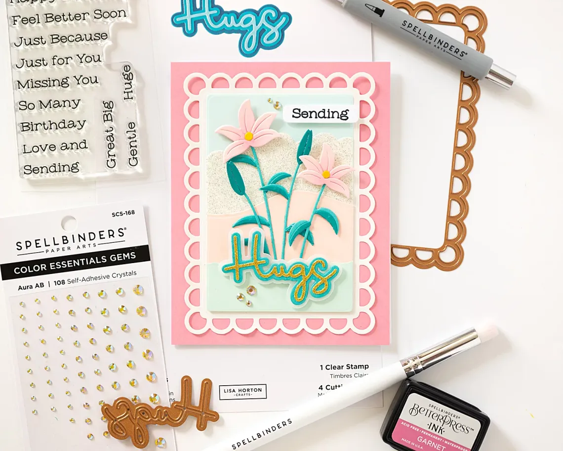 Sending Hugs Open Lace Frame and Landscapes Tutorial