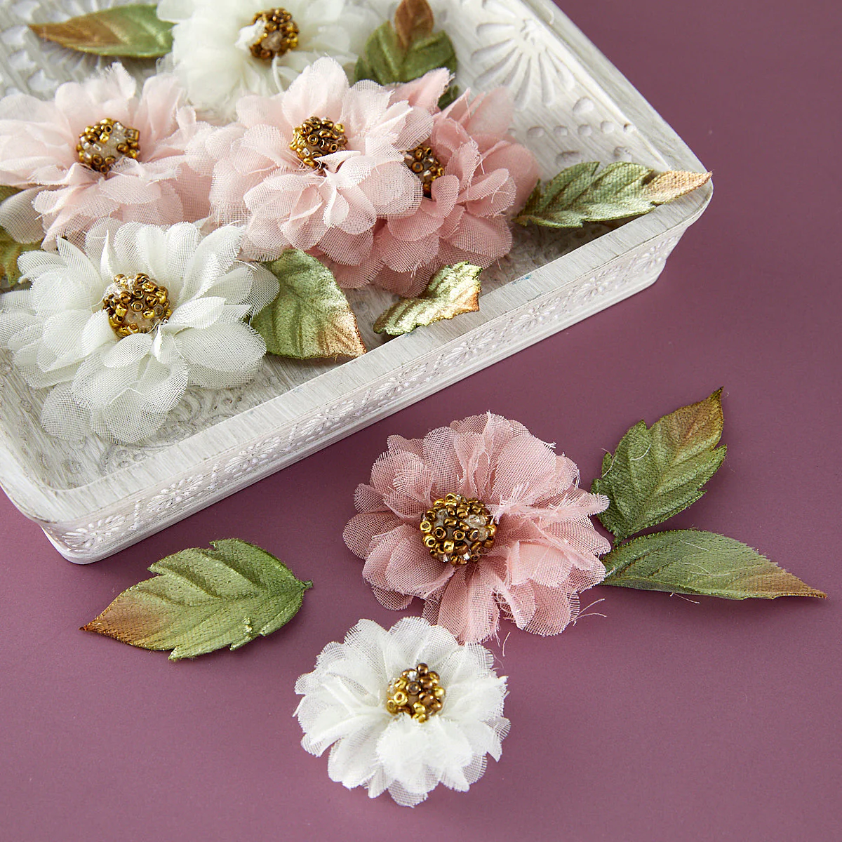 Image of Prima Buttons & Keepsakes by Frank Garcia Sheer Beauties Dimensional Flowers