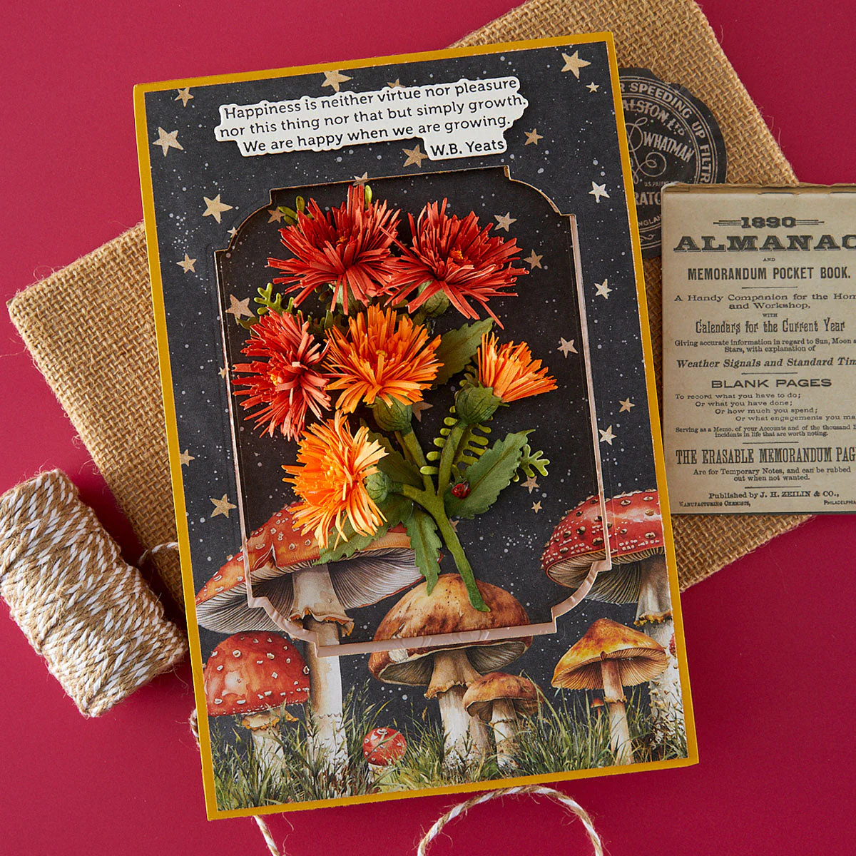 Image of Tassel Flower and Ladybugs Etched Dies by Susan Tierney-Cockburn
