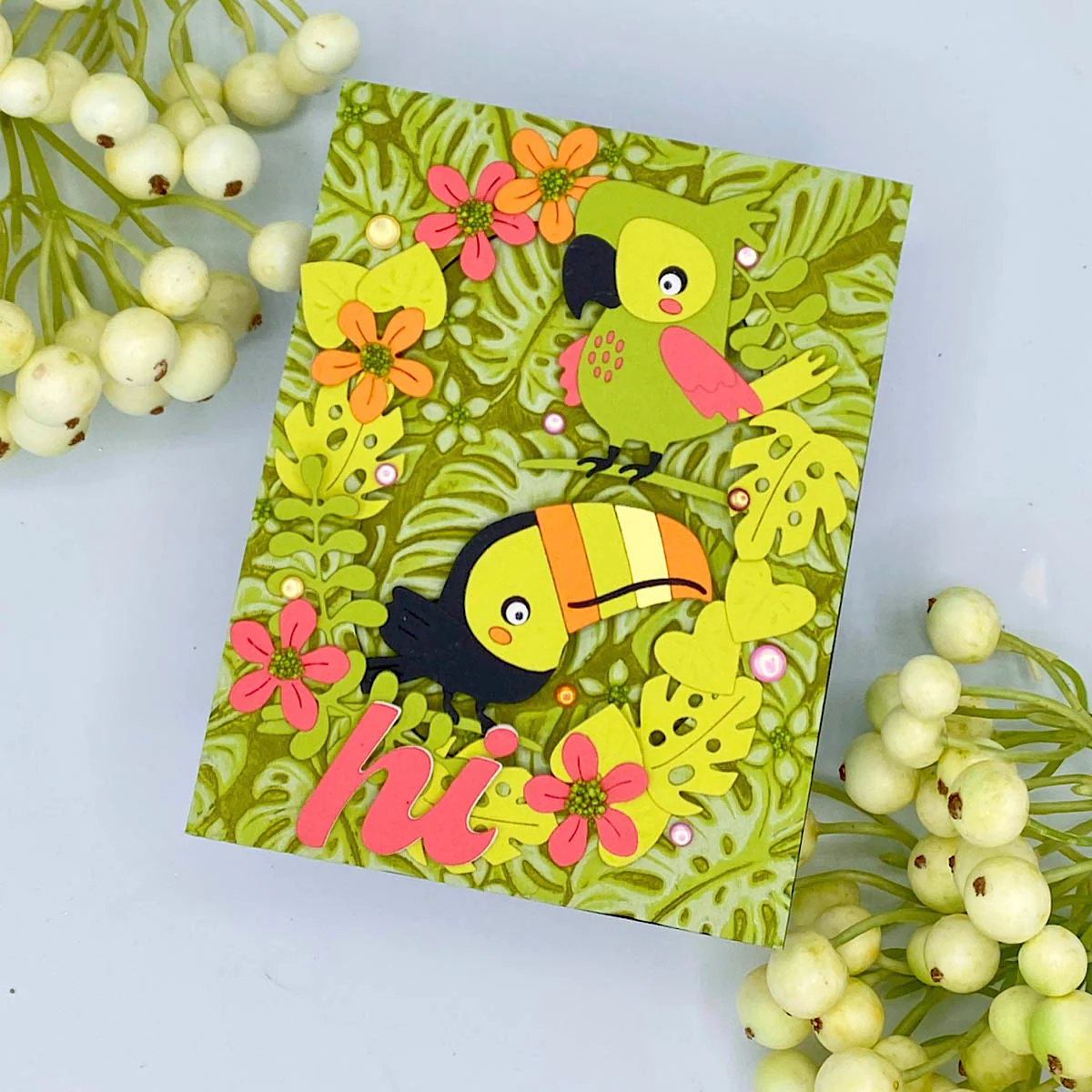 Image of Scattered Tropics - 3D Embossing Folder of the Month