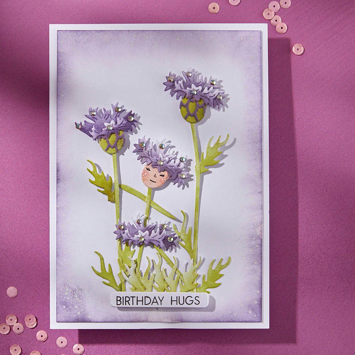 Image of Layered Wildflowers Etched Dies by Lisa Horton