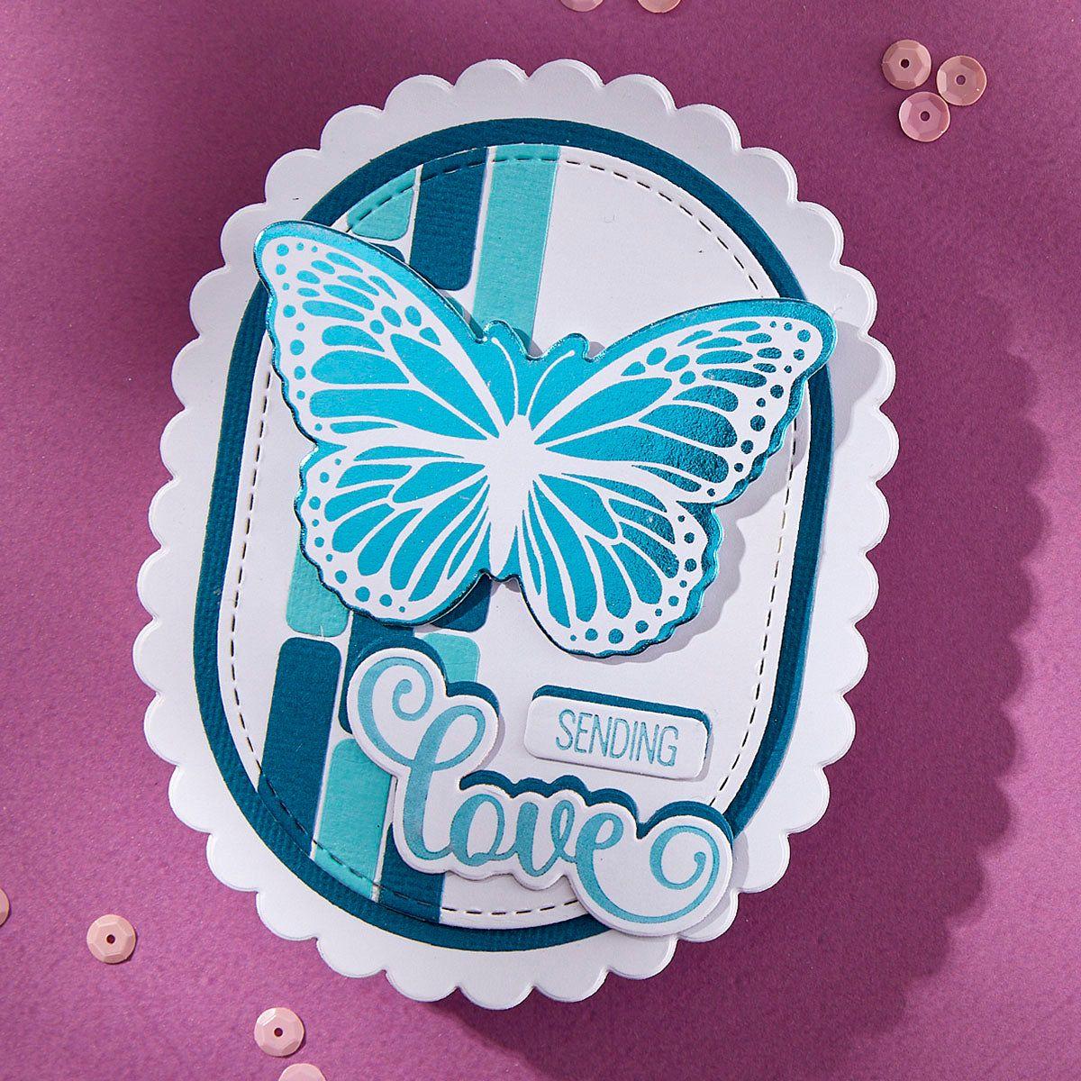 Image of Scallop and Stitched Edge Ovals Etched Dies by Lisa Horton