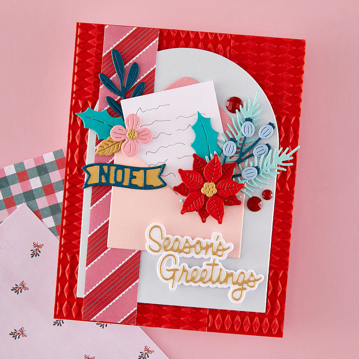 Image of Festive Floral Mix Etched Dies