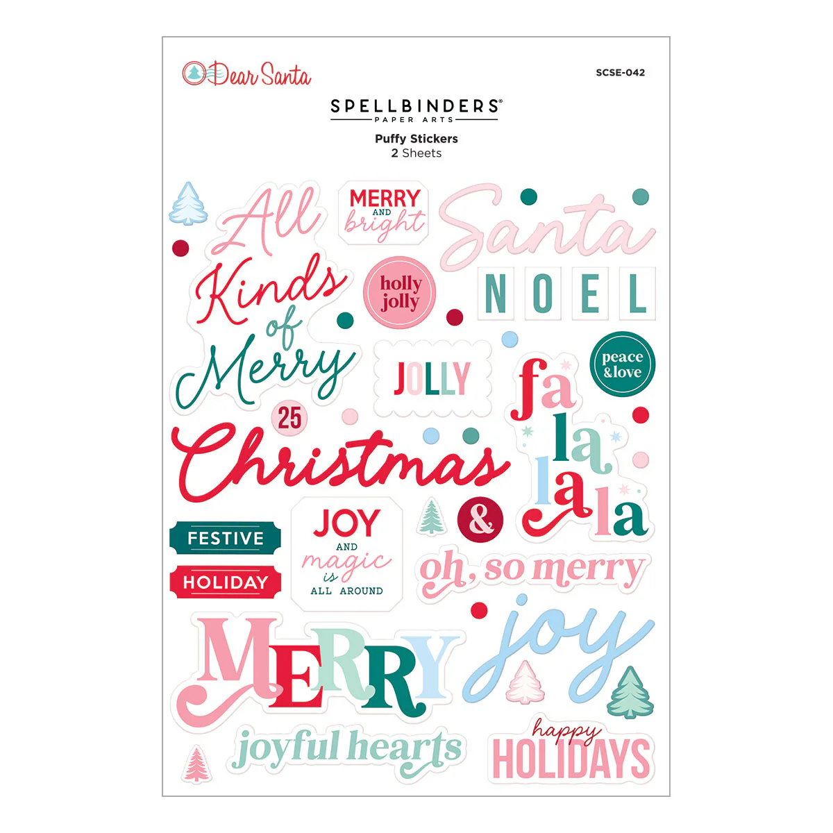 Image of Dear Santa Puffy Stickers