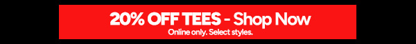 20% Off Tees - Shop Now