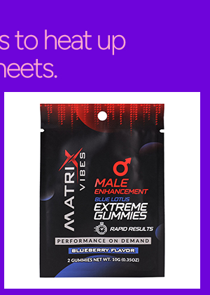 Matrix Vibes Male Enhancement Gummies Blueberry - 2 Count