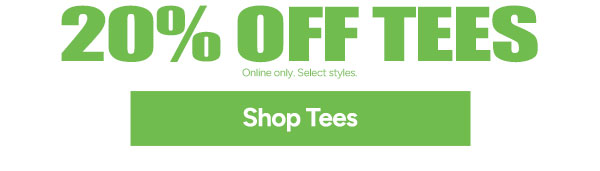 20% OFF TEES