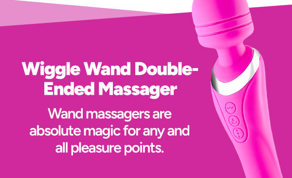 Pink Wiggle Wand Double-Ended Rechargeable Massager 9.2 Inch - Hott Love Extreme