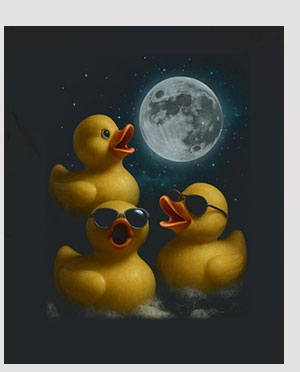 Full Moon Rubber Duckies T Shirt
