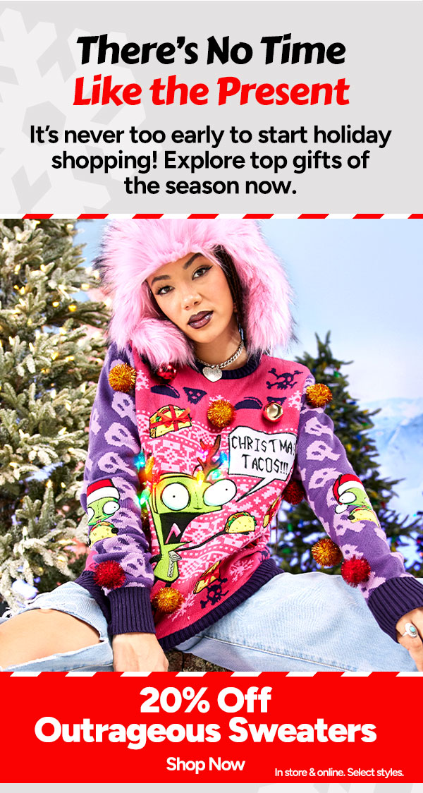 20% Off Outrageous Sweaters