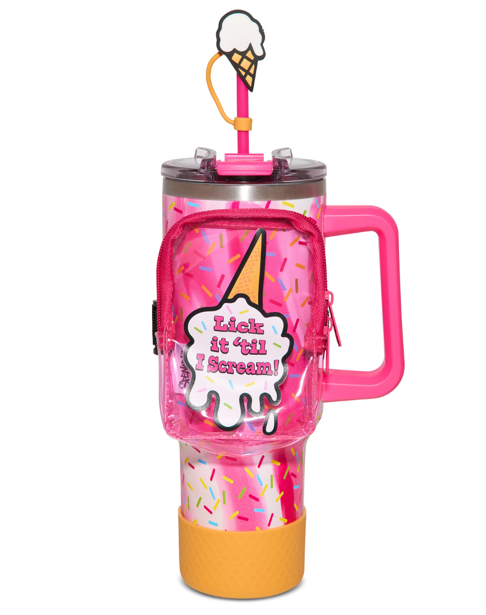 I Scream! Ice Cream Travel Tumbler with Straw and Accessories - 40 oz.