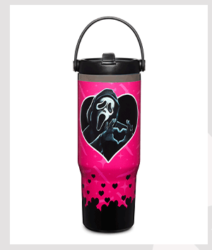 Ghost Face Love Travel Tumbler with Handle - 30 oz.