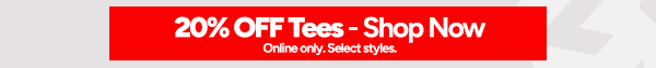 20% Off Tees - Shop Now