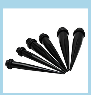 Black Taper Set - 2 Gauge - 00 Gauge
