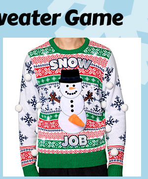 Light-Up Snow Job Christmas Sweater