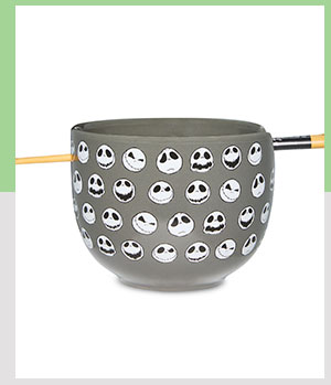 Jack Skellington Faces Bowl with Chopsticks 20 oz. - The Nightmare Before Christmas