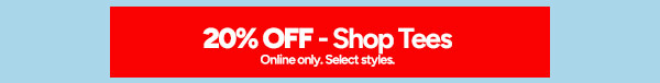 20% OFF Shop Tees